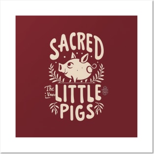 Scared little pigs retro Posters and Art